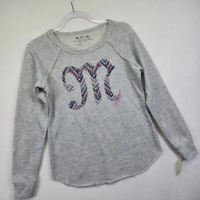 Suéter Miss Me Mujer S Gris Pullover Acogedor Boho Occidental Informal Envejecido Foto 1 de 4