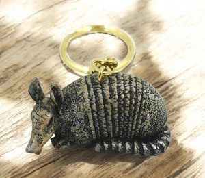 Handcrafted Armadillo Resin Figurine Keychain – Unique Animal Lover Gift - Picture 1 of 3