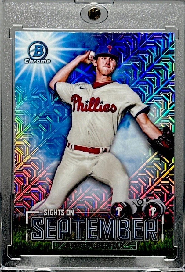Andrew Painter RARE ROOKIE MOJO REFRACTOR INVESTMENT CARD PRIZM CHROME, PHILLIES - Image 1 of 4