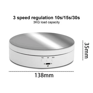 Espositore Elettrico Rotante Specchio Superficie Giradischi con 3+3KG J4J0 - - Foto 1 di 7