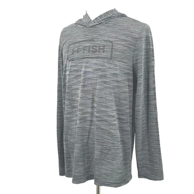 Camisa con Capucha Under Armour HeatGear FISH Manga Larga Para Hombre XL Gris Jaspeado Foto 1 de 4