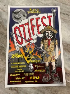 OZZFEST 1999 CONCERT POSTER BLACK SABBATH SLIPKNOT SLAYER  Greg Gordon Art RARE - Picture 1 of 3