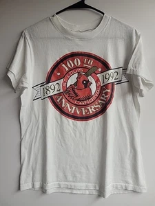 Camiseta blanca vintage años 90 St. Louis Cardinals 100 aniversario grande 19,5x25 - Imagen 1 de 6