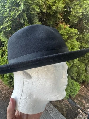 Sombrero Fedora Goorin Brothers 'The Doctor' GRANDE Negro 100% Lana Arco Logo EE. UU. Foto 1 de 4