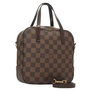 LOUIS VUITTON Damier Ebene Spontini Hand Bag SPO 2way M47500 LV Auth 126404 - Picture 1 of 22