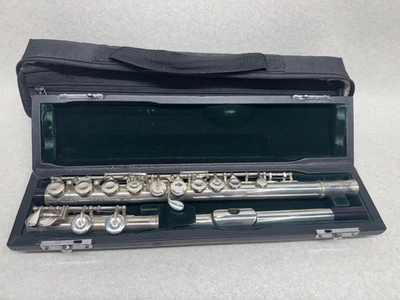Pearl PF-525 Flute E Mechanism Sterling Silver Lip Plate Used With Hard Case - Image 1 of 4