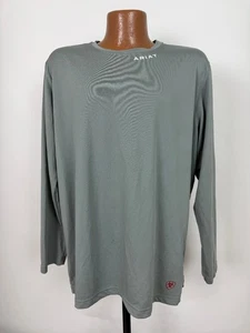 Ariat FR Flame Resistant Shirt Men XL Lightweight Performance Gray Welding Oil - Picture 1 of 20