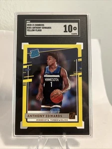 2020-21 Panini Donruss - Rated Rookies Anthony Edwards #201 Yellow Flood (RC) - Picture 1 of 2