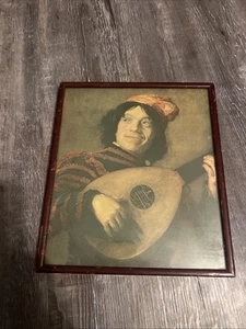 Vintage Judith Leyster The Jester Kunst Buch Druck gerahmt - Bild 1 von 7