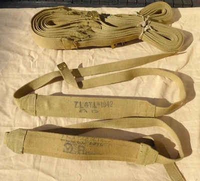 2x WW2 CANADIAN 37 PATTERN WEBBING SHOULDER X STRAPS UNISSUED 1937 PATT WEBBING - Image 1 of 4