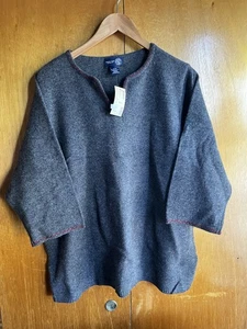 Vintage 90s NOS Venezia Jeans Grey 80% Lambswool Sweater Size 18/20 - Bild 1 von 6