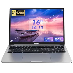 ACEMAGIC 16" FHD Laptop, Quad-Core N-97 DOS-OS, 16GB RAM, 512GB SSD, WiFi - Picture 1 of 7