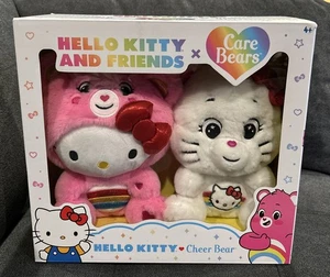 HELLO KITTY & FRIENDS X CARE BEARS HELLO KITTY & CHEER BEAR 10 ZOLL PLÜSCHPUPPEN - Bild 1 von 6