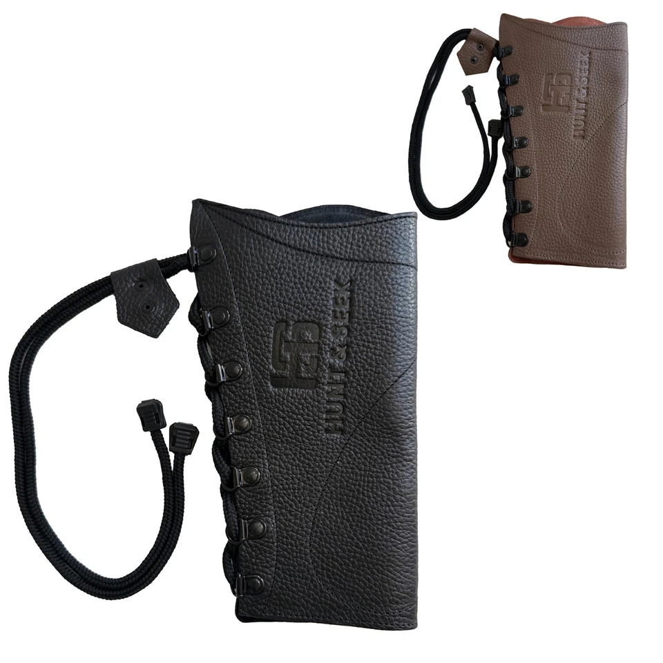 HUNT & SEEK Handmade Leather Archery Arm Guard Unisex Protective Lightweight Forearm Guard
