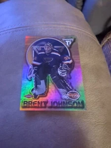 2000-01 Titanium Draft Day Edition Blues Hockey Card #141 Brent Johnson/1000 - Picture 1 of 2