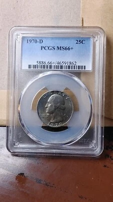 1970 D Washington Quarter Dollar 25C PCGS MS66 + Plus                       5132 - Image 1 of 4