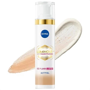 NIVEA Luminous 630 Anti-Pigmentflecken CC Fluid LSF 30 für mittlere Hauttöne 40m - Bild 1 von 3