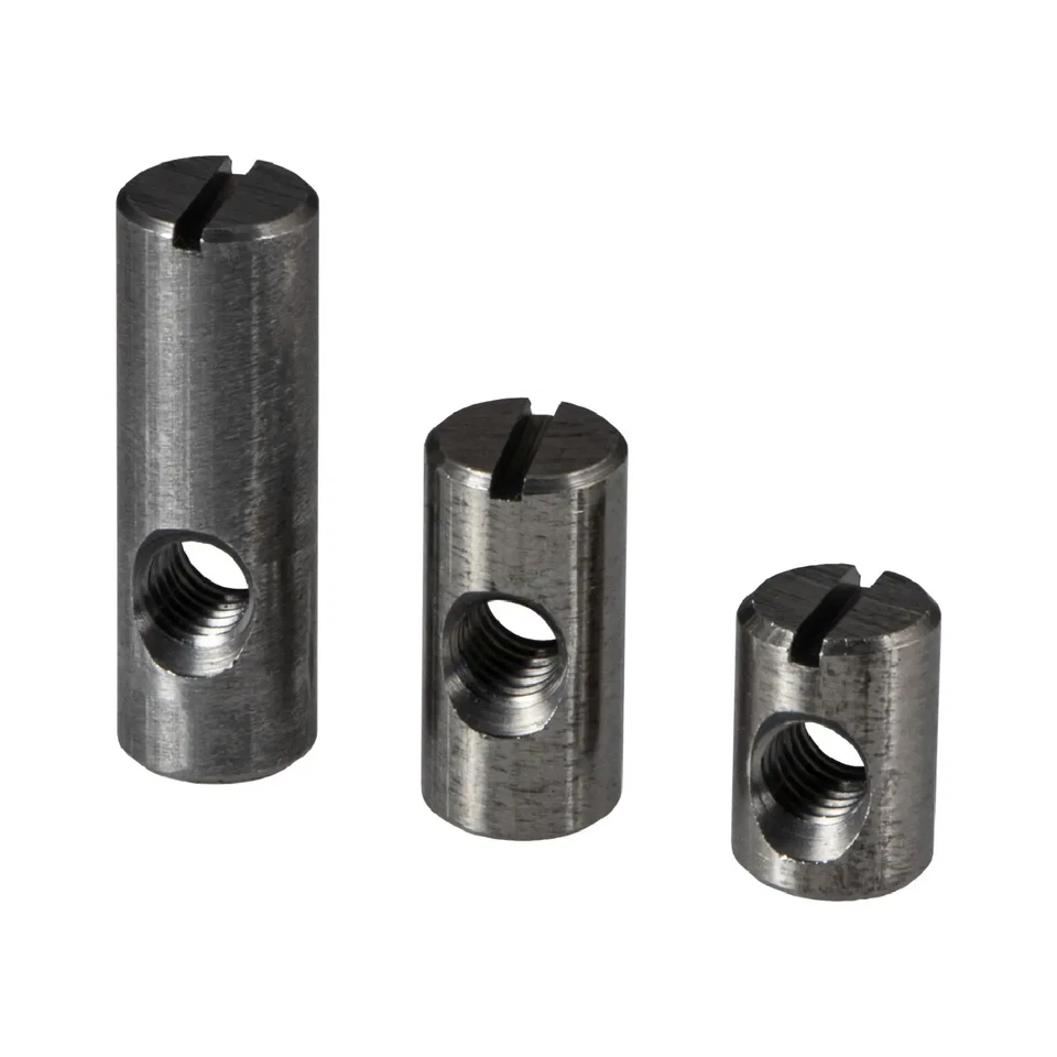 Häfele 10x Quermutterbolzen mit Gewinde M6 Mutter Muffe Stahl Gewindebolzen - Bild 1 von 4