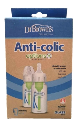 Paquete de 2 Dr. Brown's - 4 oz. Biberones de vidrio anticólicos Foto 1 de 3
