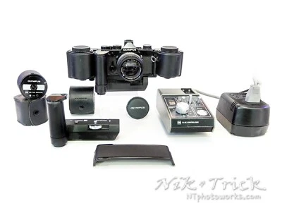 Olympus OM-1 Scientific Set 250 Shot Mag, Controller, Winders ~ Huge RARE Bundle - Image 1 of 4