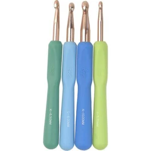 Boye Ergonomic Aluminum Crochet Hook Set 4/Pkg Sizes J/K/L/N* - Picture 1 of 1