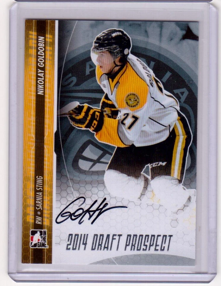NIKOLAY GOLDOBIN /14 ITG Leaf 2014 Draft Prospects Auto Autograph Rookie #A-NG2 - Image 1 of 1