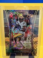 2023 Select Draft Picks Justin Jefferson Black Gold Squares Prizm /100 #52 SSP