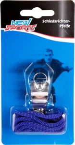New Sports Schiedsrichterpfeife, Metall, ca. 16,5x7,8x2 cm, ab 6 Jahren - Bild 1 von 1