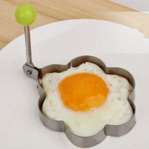 4x Spiegeleiform Edelstahl Spiegeleierform Braten Blume Eierform Eier Pfanne - Bild 1 von 6