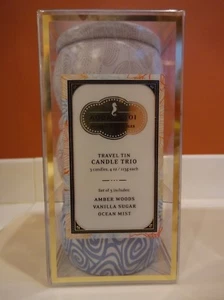 Soy Candles Aqua de Soi Trio Candle Set Ocean Mist, Amber Woods, Vanilla Sugar - Picture 1 of 2