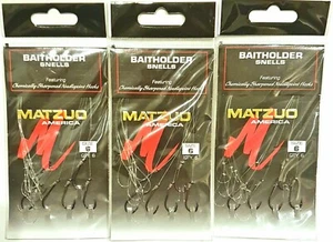 18 GANCHO BAITHOLDER MATZUO CROMADO NEGRO TALLA 6 - Imagen 1 de 2