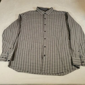 Tommy Bahama Mens 2XL Pinkish Gray Plaid Newport Coast Long Sleeve Button Front - Picture 1 of 12