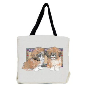 Lhasa Apso and Pups Tote Bag, Lhasa Apso Gift - Picture 1 of 1
