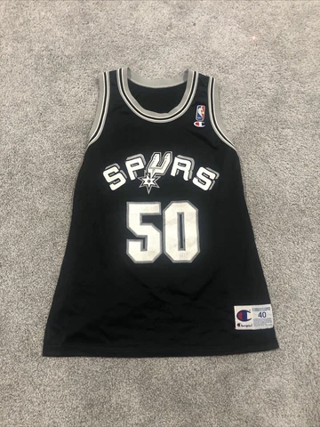 David Robinson Vintage 1990s San Antonio Spurs CHAMPION Basketball jersey Sz 40 Cover