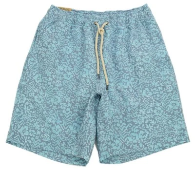 Bañador FAHERTY Hombre Azul Hilo Verde azulado Floral BALIZA Elástico Secado Rápido PEQUEÑO NUEVO CON ETIQUETAS Foto 1 de 2