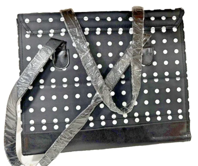 QuicKutz наплечная сумка, Craft хранения сумка с короткими ручками подгузники черный и белый точек 16 «x 14» x 4» - Изображение 1 из 4