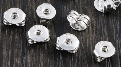Ohrringstopper für Ohrstecker Ohrringe Schraube Stopper 925 Silber Stöpsel NEU  - Bild 1 von 2