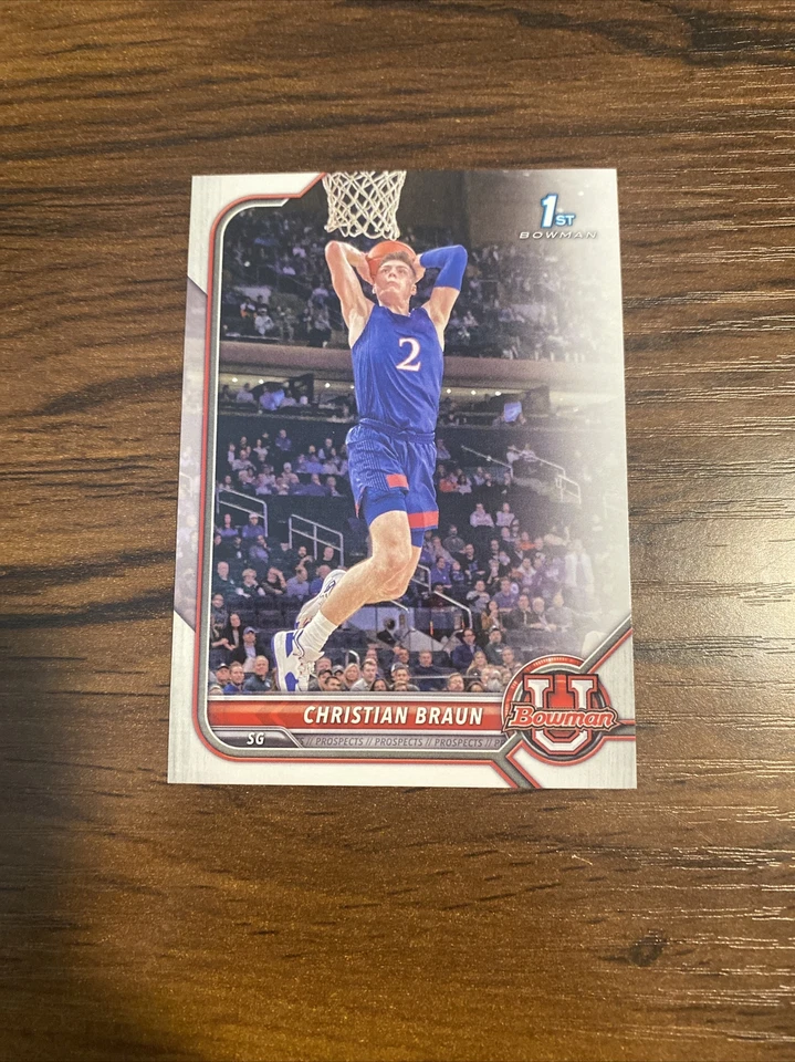 2022 Bowman University Base #6 Christian Braun 1st - Image 1 of 1