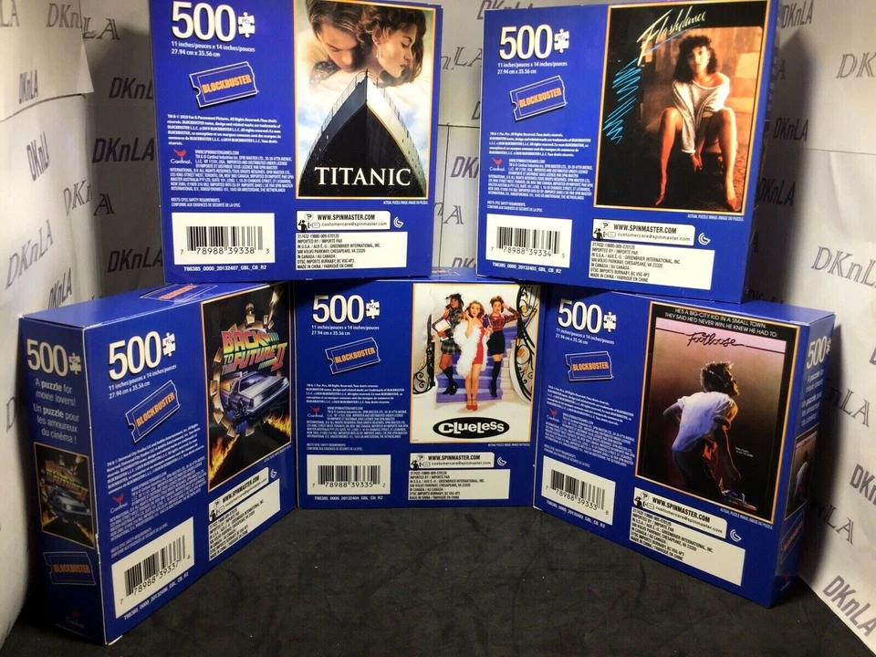 Spinmaster Cardinal Blockbuster 500 Piece Jigsaw Puzzles Movie Themes