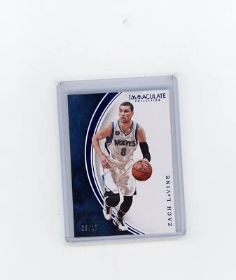 Tarjeta base 2015-16 Panini Immaculate Basketball #90 Zach Lavine SSP #3/10 ¡DURA! Foto 1 de 2