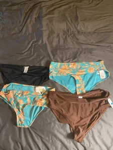 2 NWT New womens Plus Size 1X Swimsuit Bottoms 16W 18w 4 PIECES Time Bikini - Picture 1 of 3