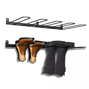 Wall-Mounted Boot Rack Organizer for Tall Boots - 4 Pair Metal Boot Organizer... - Picture 1 of 8