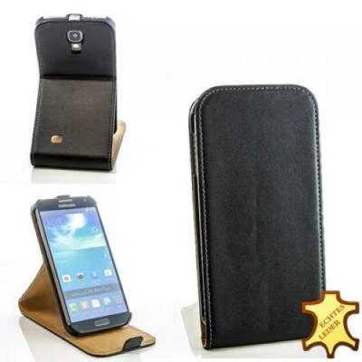 Leder Handy Tasche für Galaxy S4 S3 S2 Schutz Hülle Flip Cover Case Klapp Etui - Bild 1 von 3
