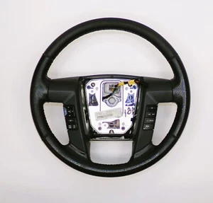 Ford F-150 Leather Steering Wheel F150 09-14 Black Leather Charcoal Black - Picture 1 of 9