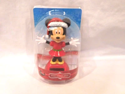 Minnie Mouse Christmas Solar Bobble Head Minnie Mouse NEW - Image 1 of 2