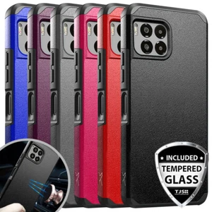 For T-Mobile Revvl 7 / 7 Pro 5G 2024 Phone Case Hard Hybrid Cover+Tempered Glass - Picture 1 of 49