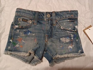 Polo Ralph Lauren Mädchen blau Denim Jeans Shorts Größe 2T - Bild 1 von 2