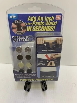 8 Replacement Button Increase Fix Pants Waist Jeans Denim Extenders Metal Fit - Image 1 of 2