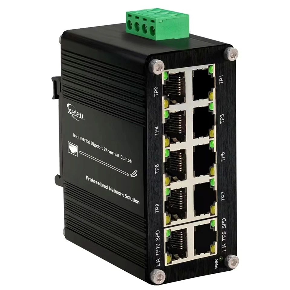 Mini Industrial (Managed) 8/10 RJ45 Ports Gigabit Ethernet PoE Switch with SFP - Image 1 of 4