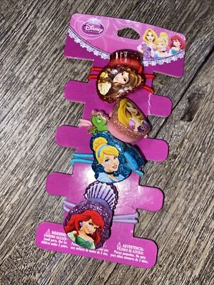 Claire’s Disney princesa cola de caballo soportes corbata para el cabello nuevo con etiquetas Ariel Belle Foto 1 de 4